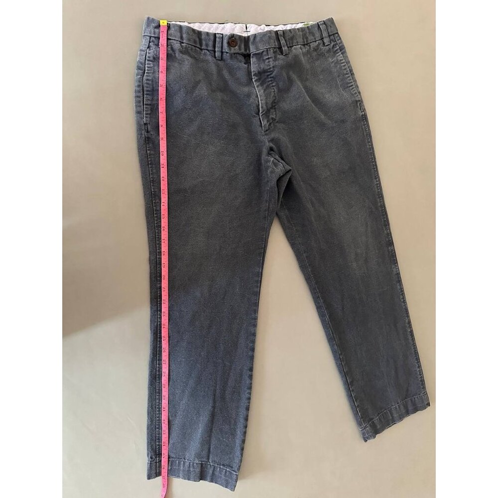 Sid Mashburn Pants Men 35x28 Blue Khaki Brush Heavy Canvas Trousers Garment Dyed - Picture 7 of 9